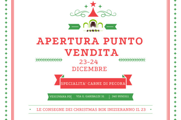 Apertura natalizia del punto vendita